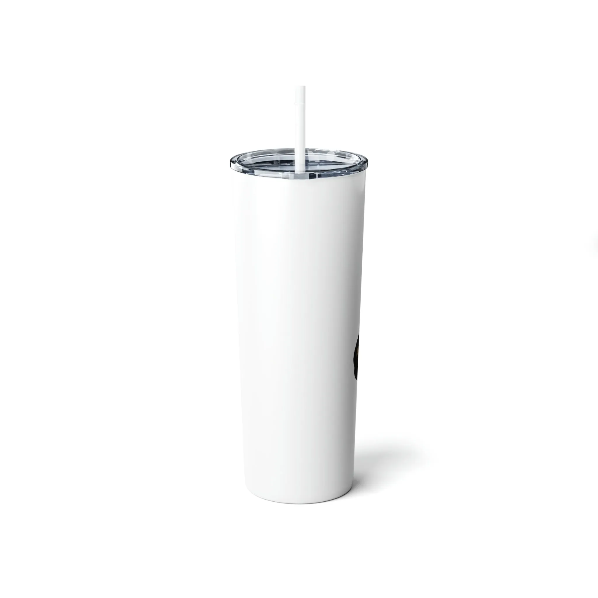 Pug Therapist Dog POD Skinny Steel Tumbler with Straw, 20oz