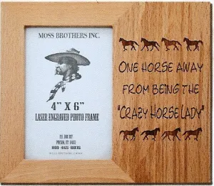 "Crazy Lady" Laser Engraved Western Picture Frame