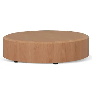 Selma 1.2m Round Plinth - Natural Oak