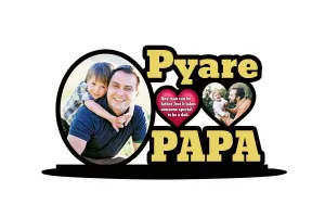 Shri Kanth Art® Personalised Photo Frames for Family Home & Office Table Decorations (Pyare Papa)