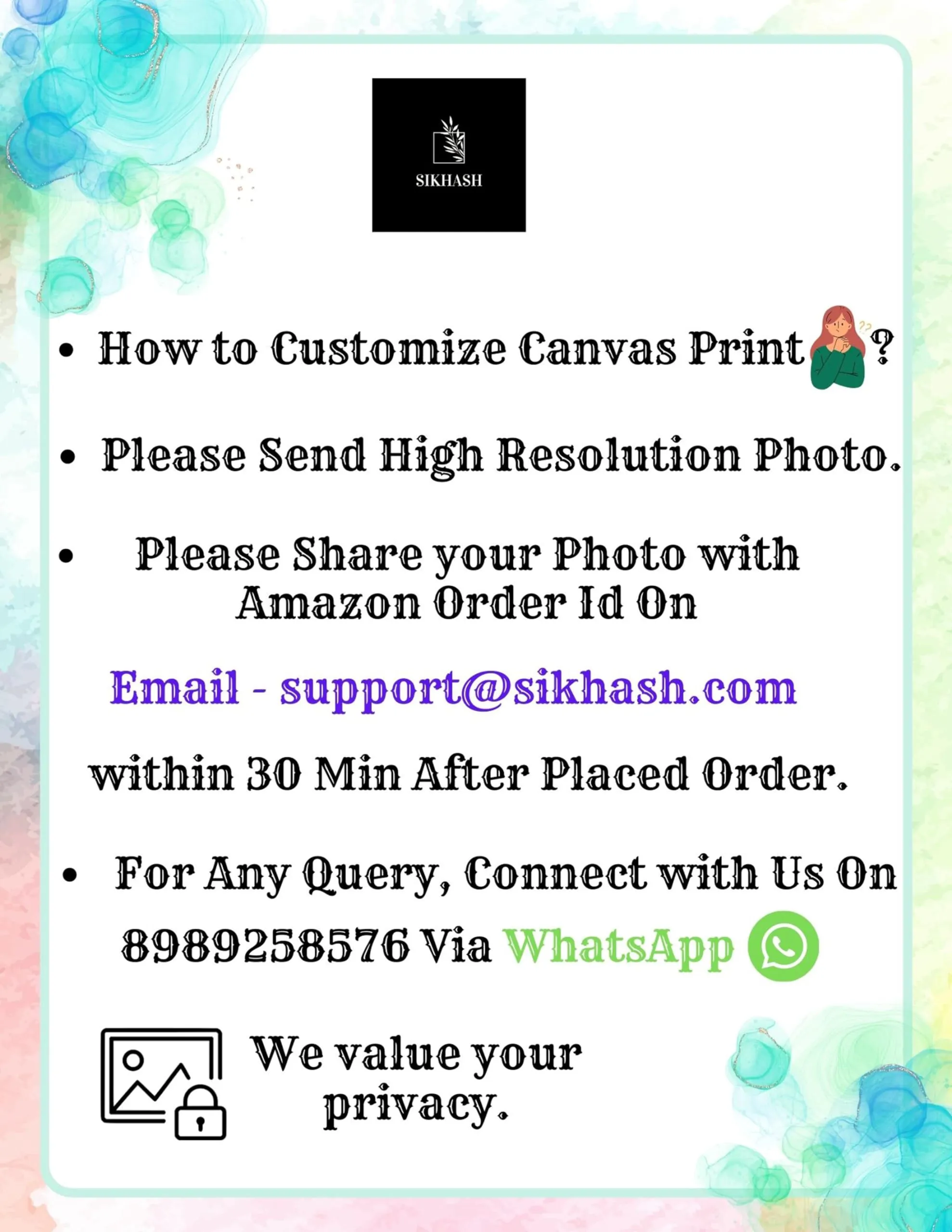 Sikhash Customized Photo Frames with Photo Upload, Canvas Wrap Wooden Framed, Picture Frame Gift, Personalised Wall Room & Home Decor Gift, Memories on Canvas (36X24 inches, Pack of 1) A83