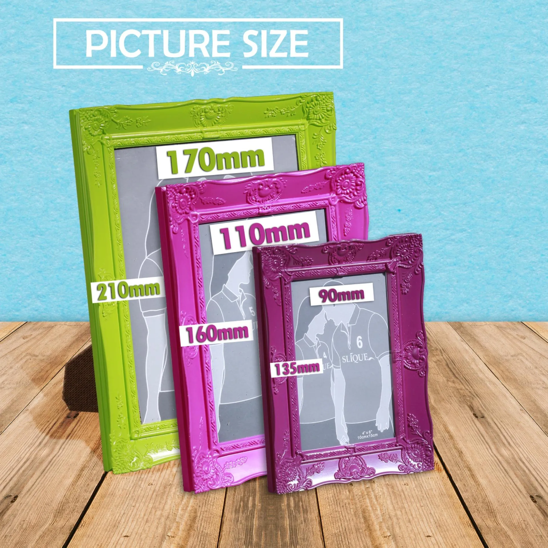SLIQUE Premium Picture Frame 4x6 inches (Pink)