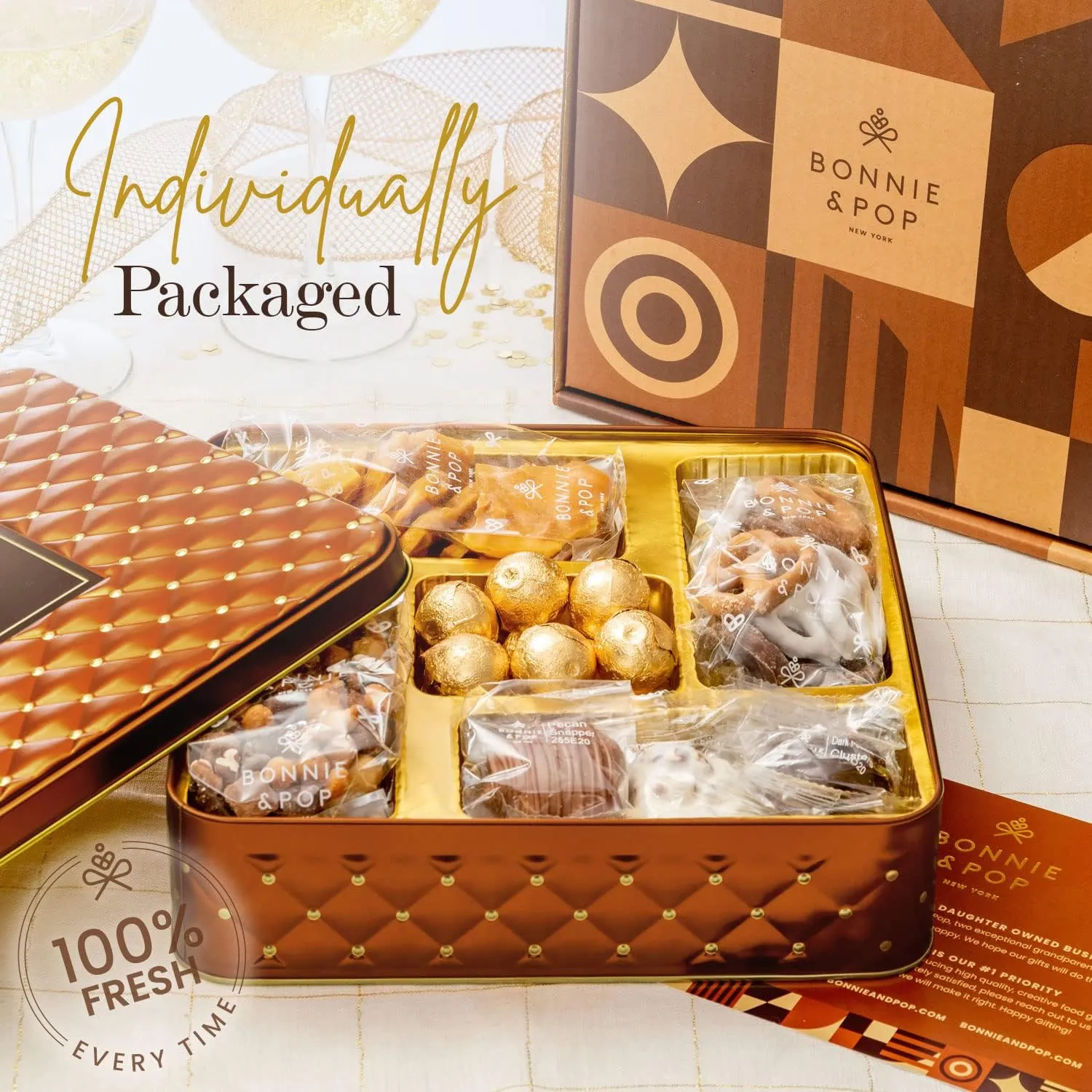 Snack Assortment Gift Basket- Candy and Nuts Gift Tin