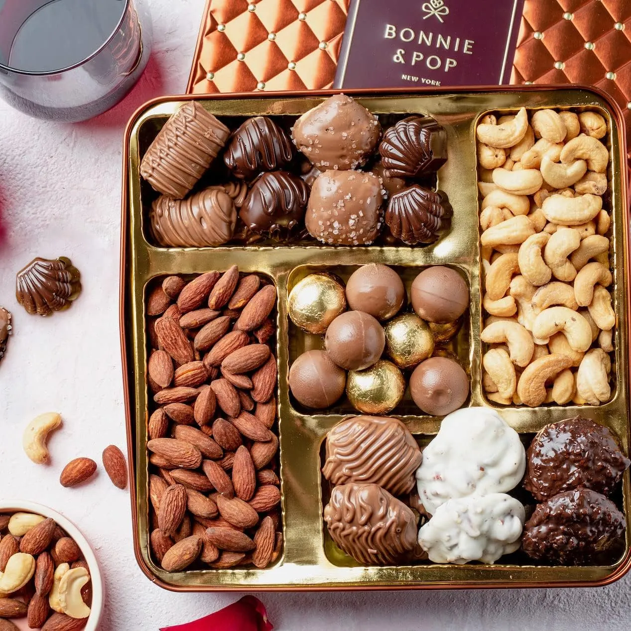 Snack Assortment Gift Basket- Candy and Nuts Gift Tin