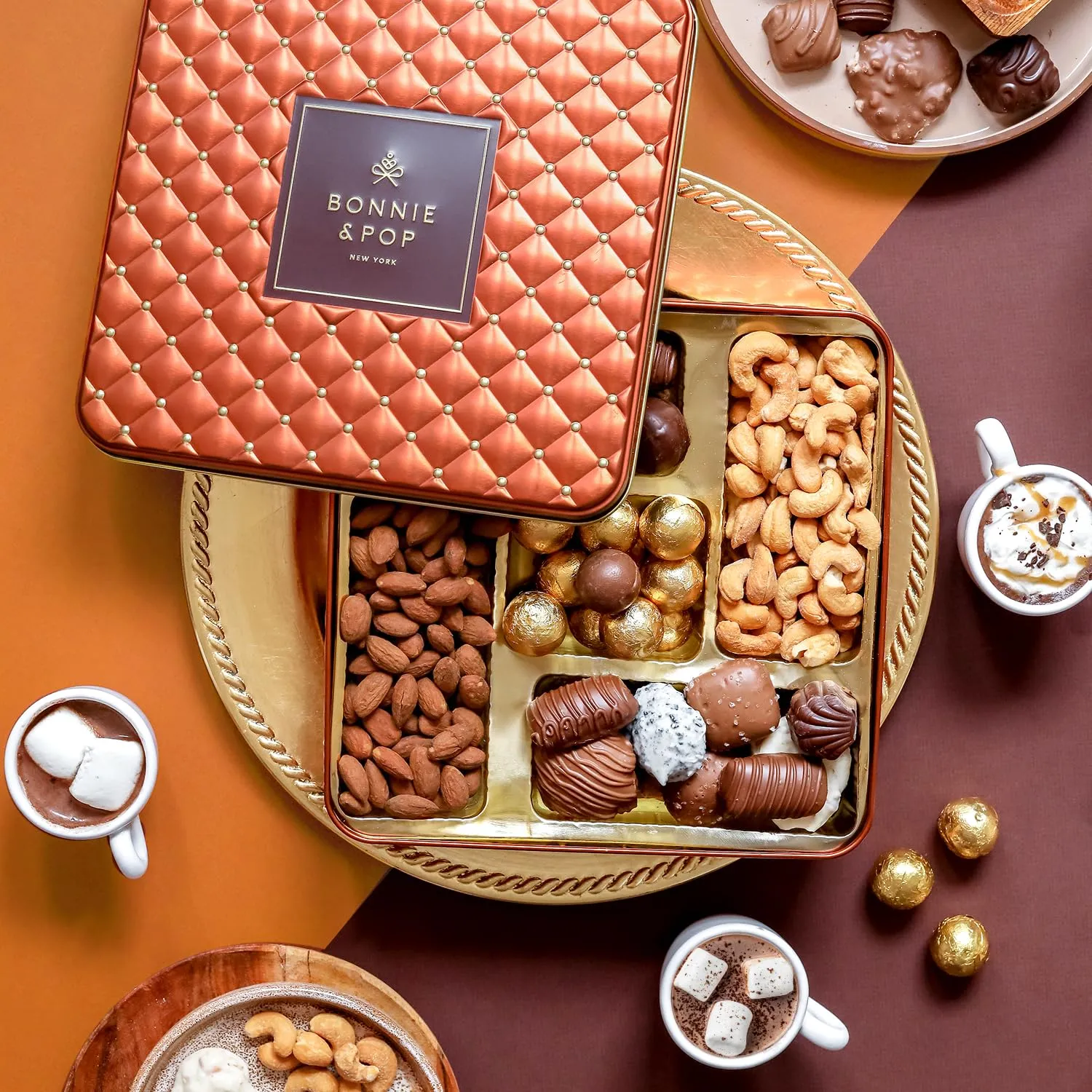 Snack Assortment Gift Basket- Candy and Nuts Gift Tin