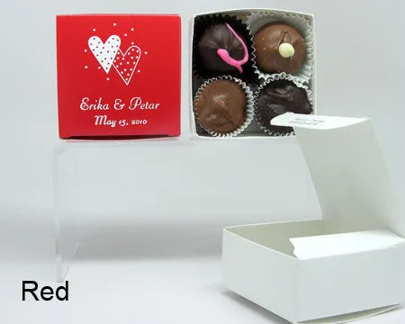 Square personalized favor box, empty