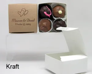 Square personalized favor box, empty
