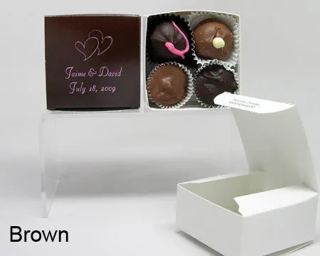 Square personalized favor box, empty