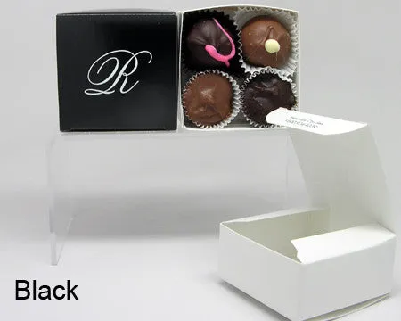 Square personalized favor box, empty