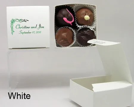 Square personalized favor box, empty