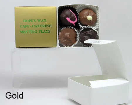 Square personalized favor box, empty