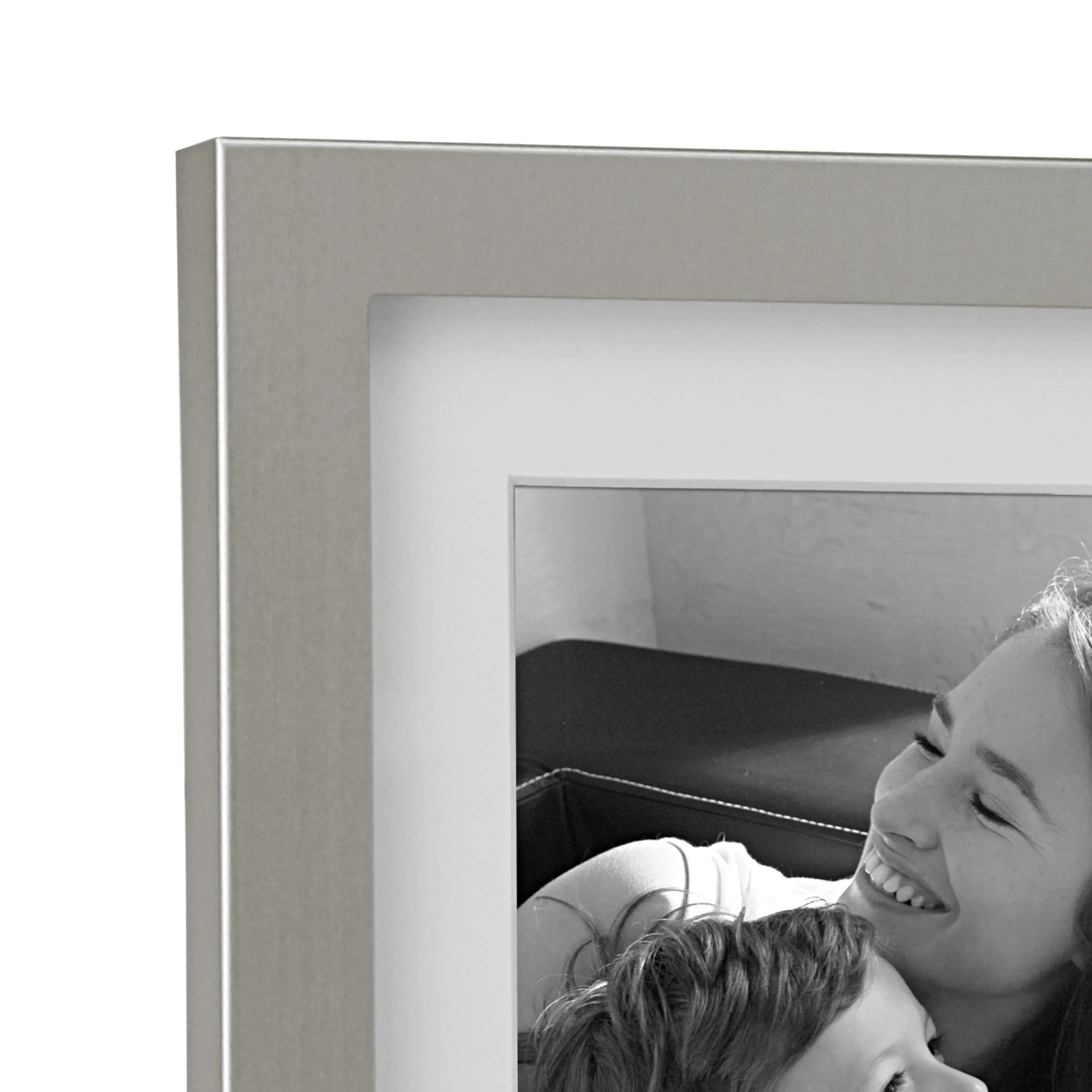 Stamped Matte Silver 5 Piece Gallery Photo Frame Set (WS)