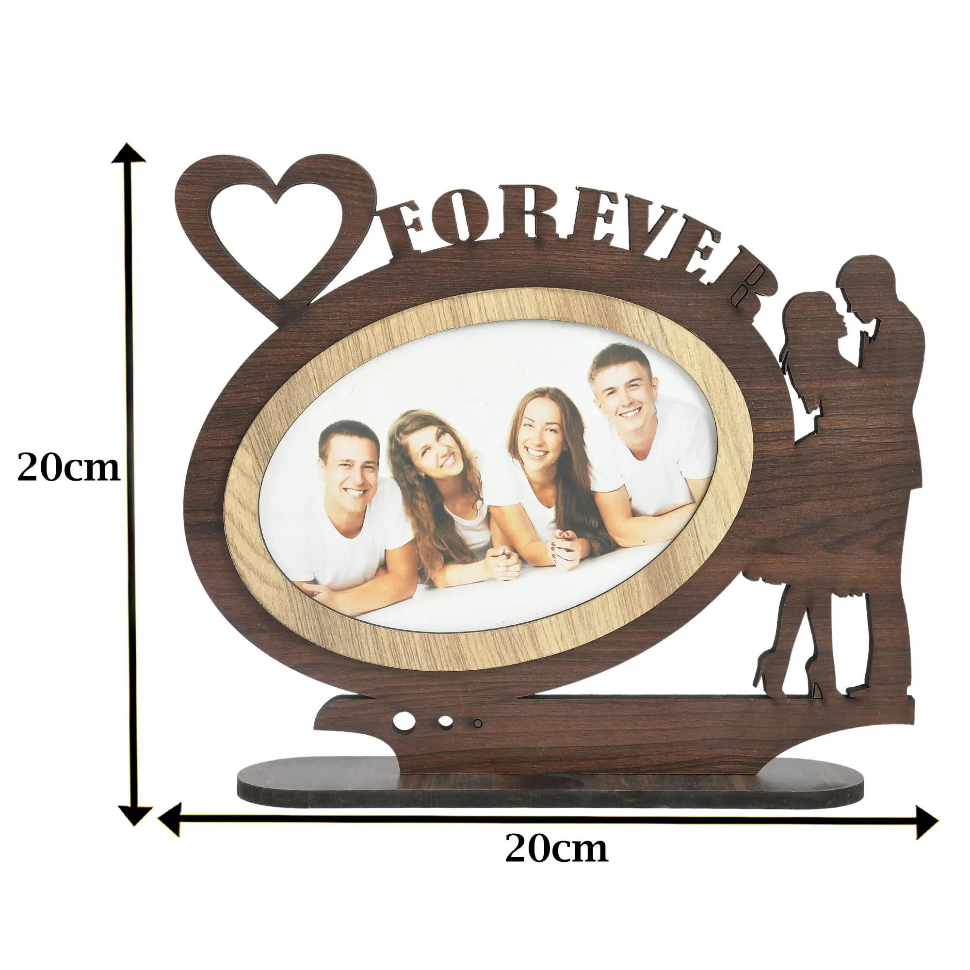 STLYZ Photo Frame Wooden Collage Photo Frame for Wall Home Decor Living Room Bedroom Office | Best Gift for Friends, Family, Birthday Gift, Valentines Day, Wedding Gift (Love Couple)