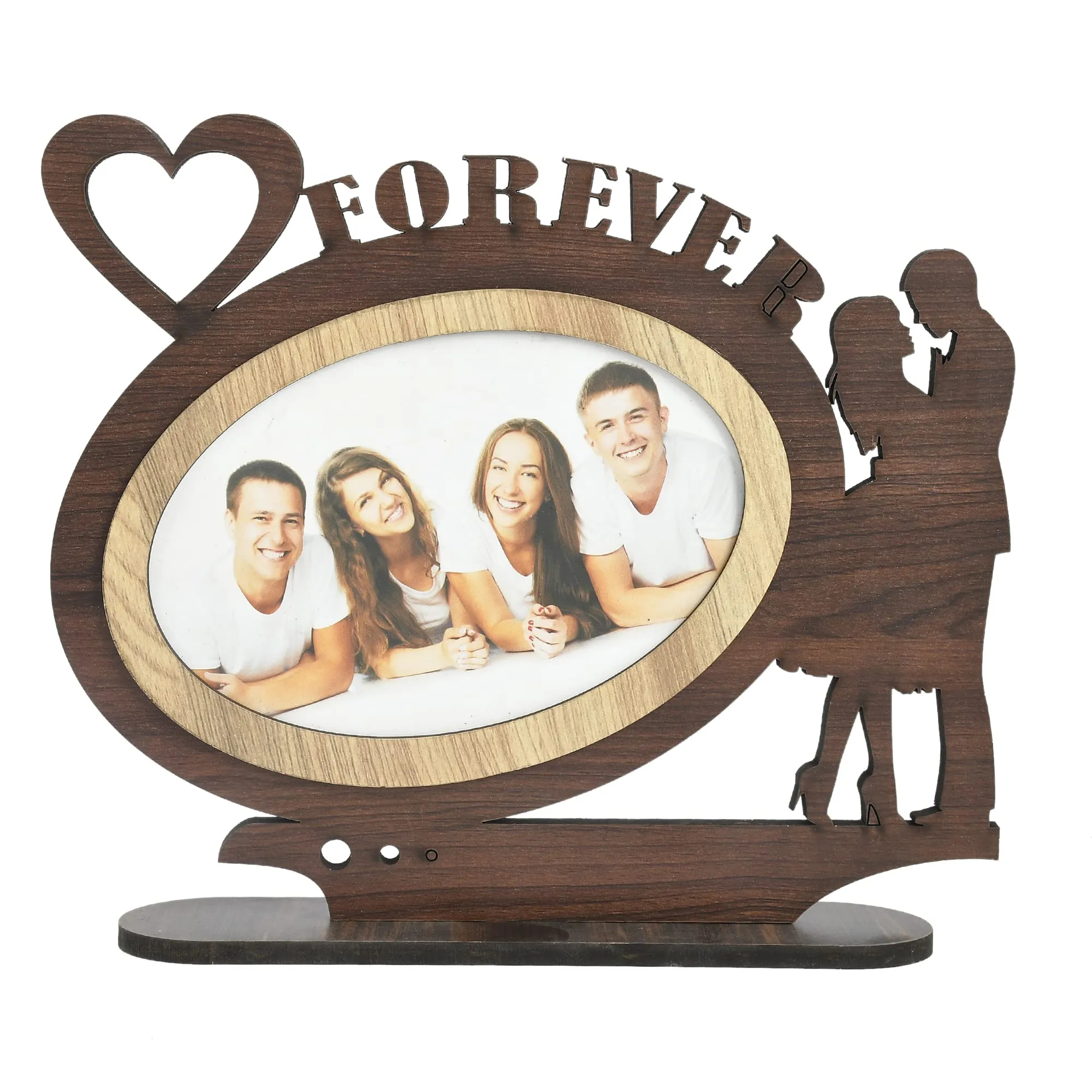 STLYZ Photo Frame Wooden Collage Photo Frame for Wall Home Decor Living Room Bedroom Office | Best Gift for Friends, Family, Birthday Gift, Valentines Day, Wedding Gift (Love Couple)