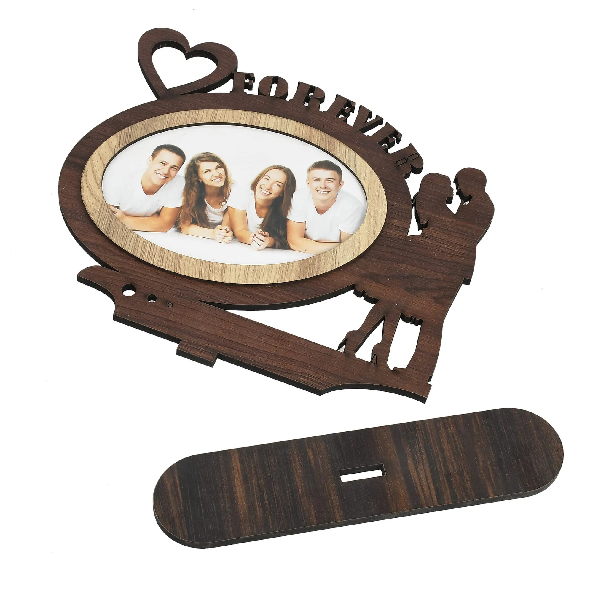 STLYZ Photo Frame Wooden Collage Photo Frame for Wall Home Decor Living Room Bedroom Office | Best Gift for Friends, Family, Birthday Gift, Valentines Day, Wedding Gift (Love Couple)