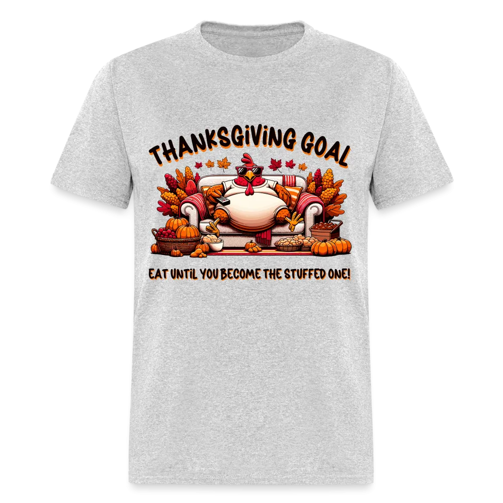 Thanksgiving Goal Stuff Turkey on Couch T-Shirt