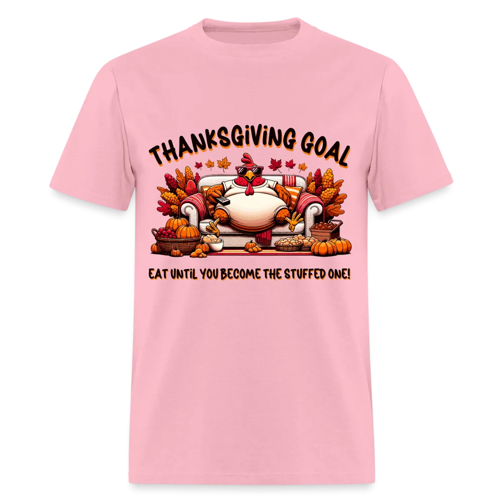 Thanksgiving Goal Stuff Turkey on Couch T-Shirt