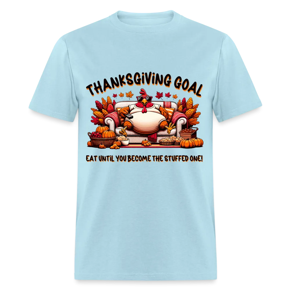 Thanksgiving Goal Stuff Turkey on Couch T-Shirt