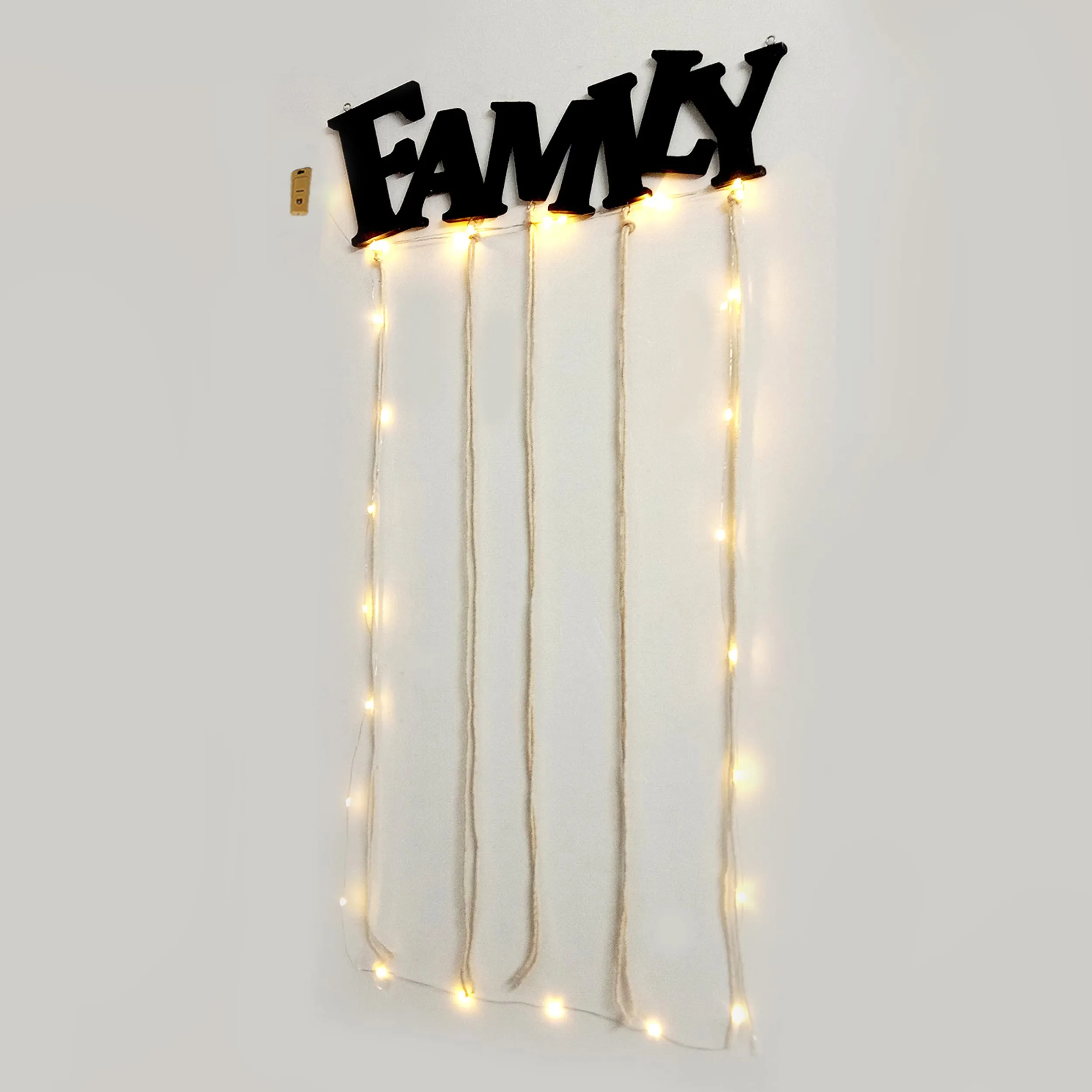 VAH Family with Light wooden Hanging Photo Display Picture Frame Collage Picture Display Organizer with Wood Clips for Wall Decor Hanging Photos
