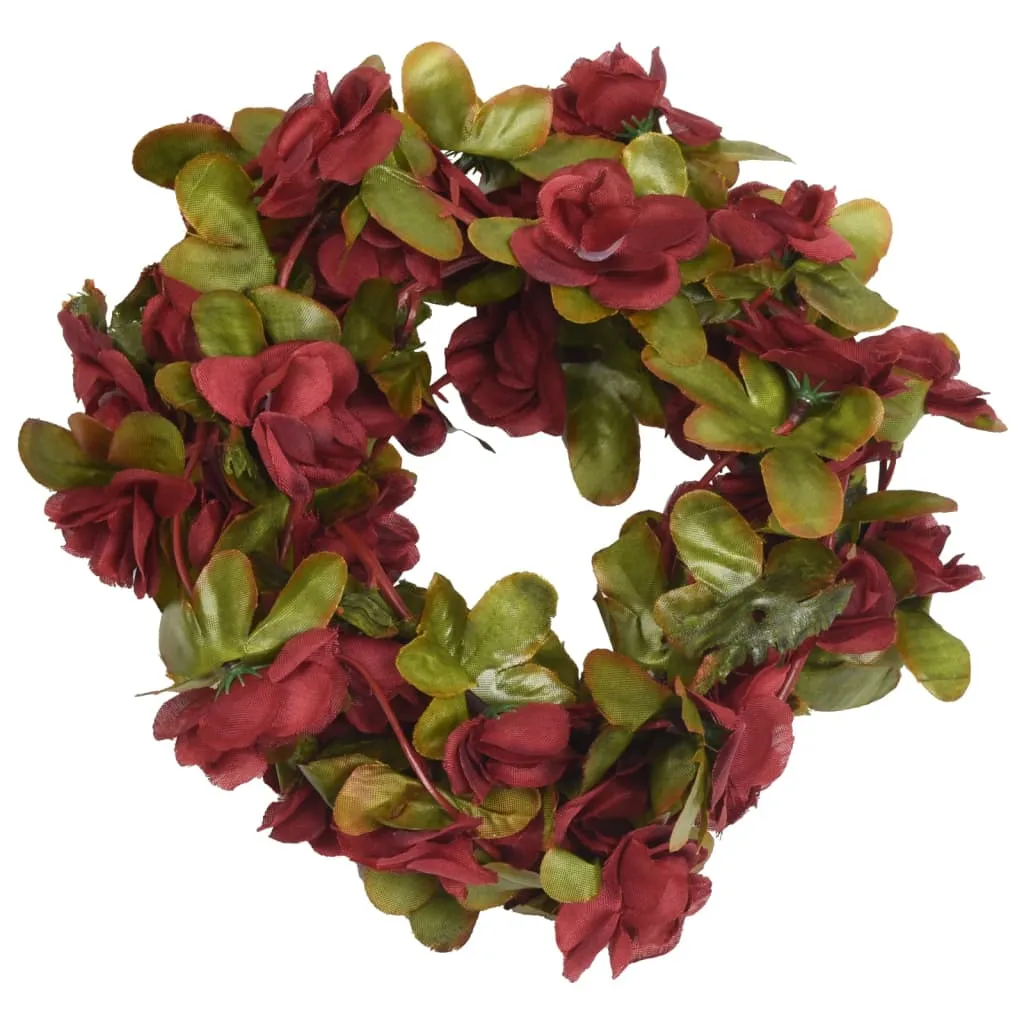 vidaXL Wine Red Christmas Flower Garlands, 250 cm - Set of 6 | Realistic Silk Decorations for Weddings, Parties & Home Decor