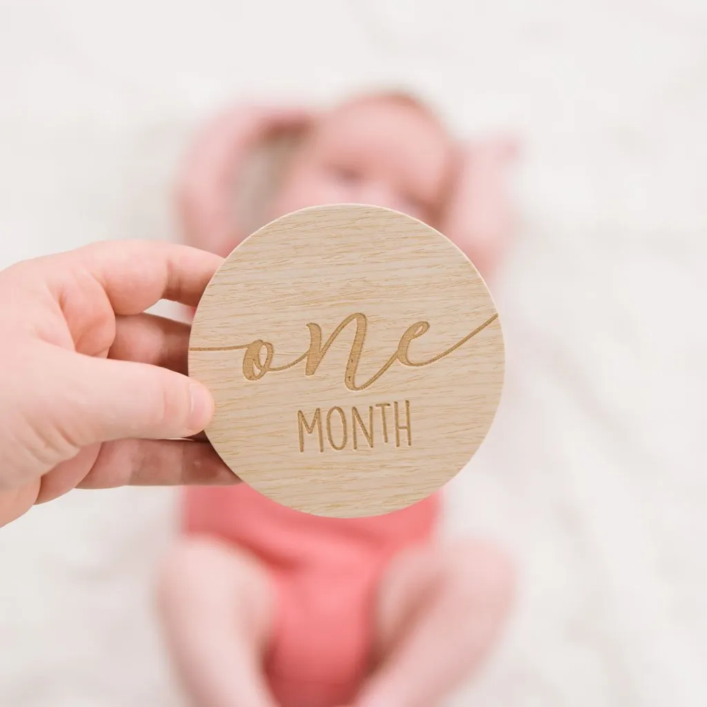 Wooden Reversible Milestone Photo Props by Pearhead