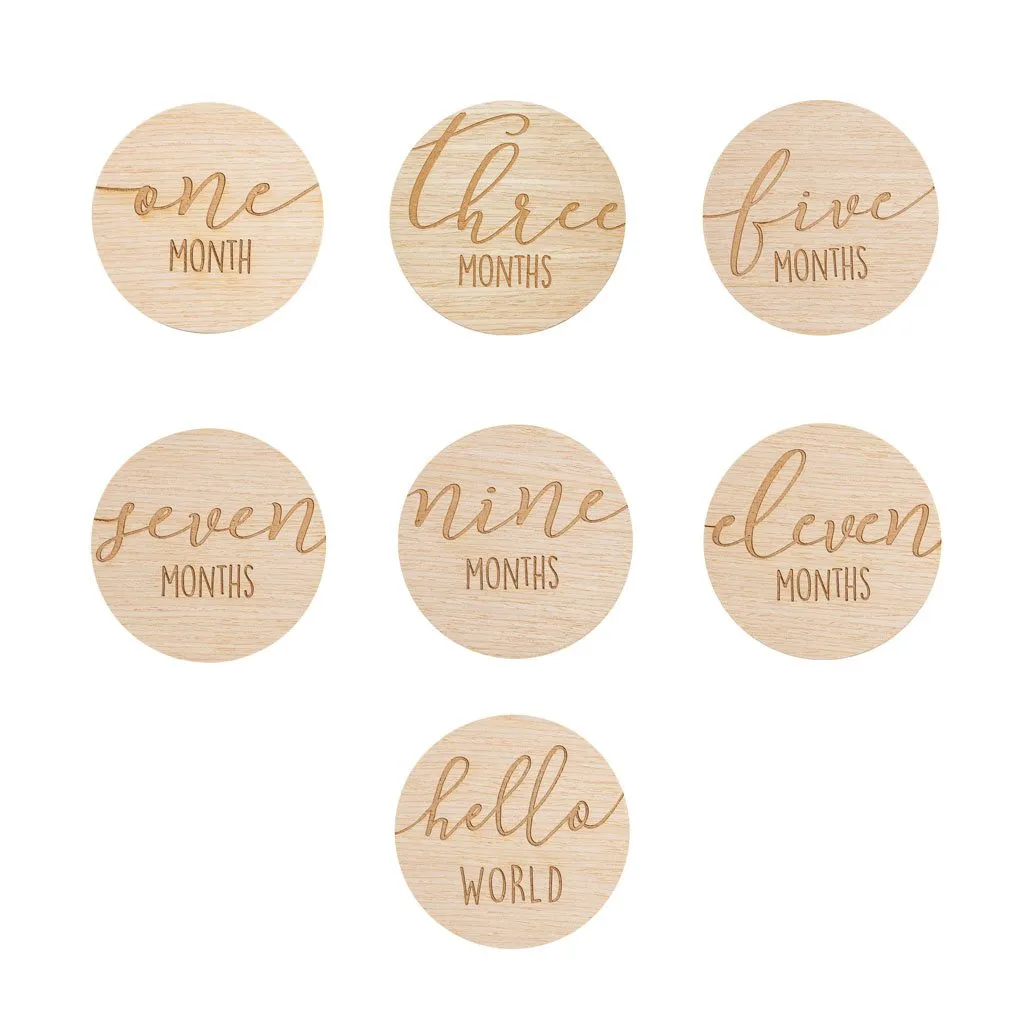 Wooden Reversible Milestone Photo Props by Pearhead