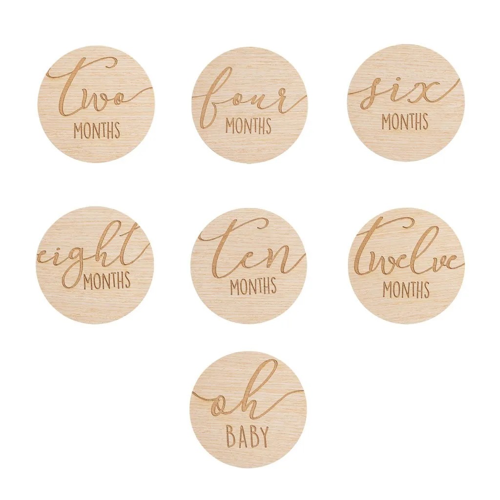 Wooden Reversible Milestone Photo Props by Pearhead